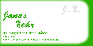 janos nehr business card