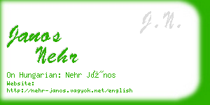 janos nehr business card